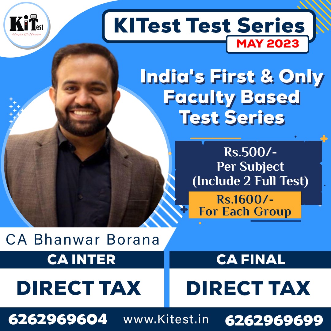 CA Final Direct Tax Online Test Series Conducting By CA Bhanwar Borana (BB Sir)